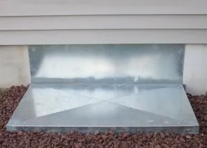 crawl space metal access well and cover